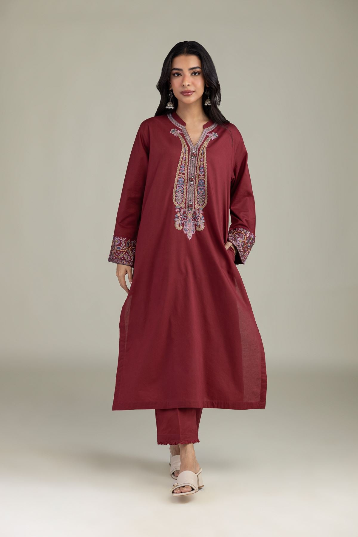 Floral Cambric Kurta