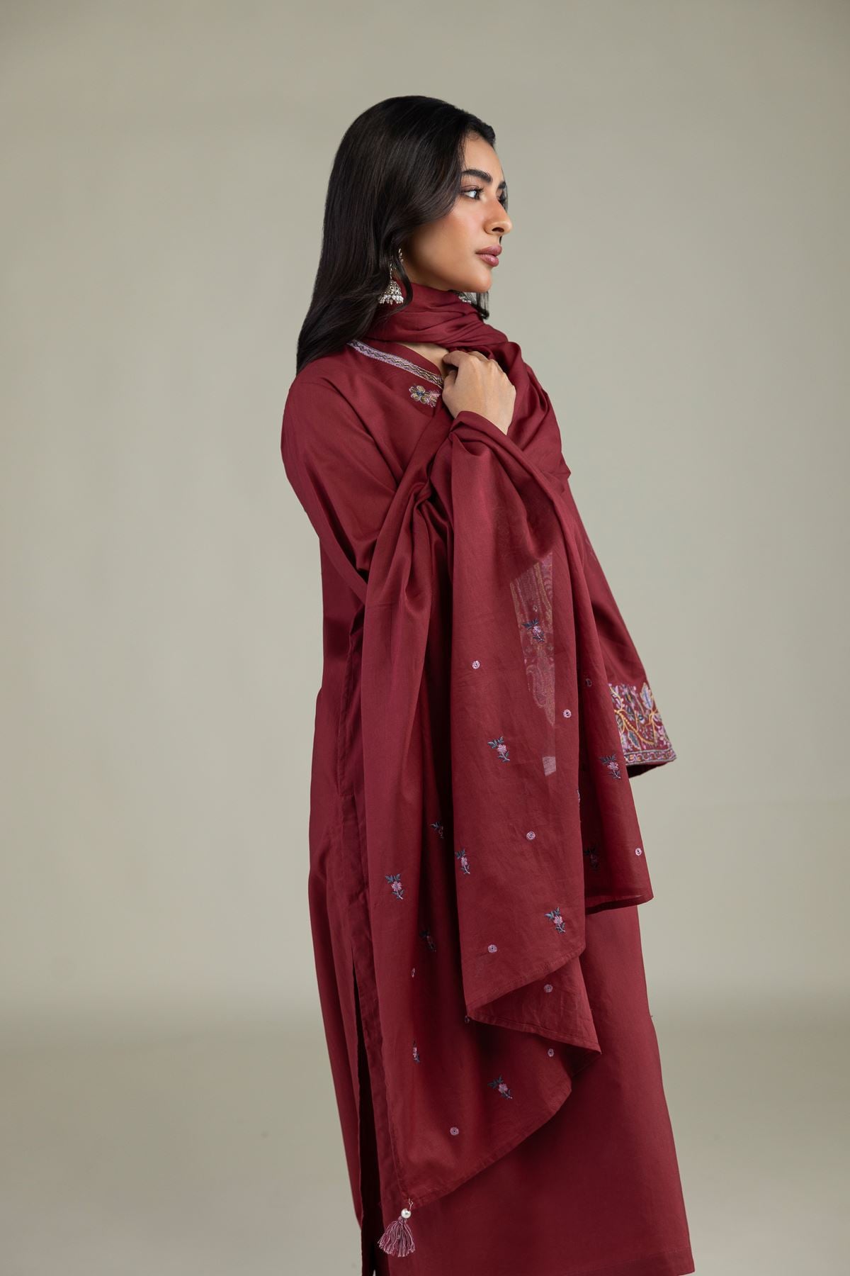 Floral Cambric Kurta