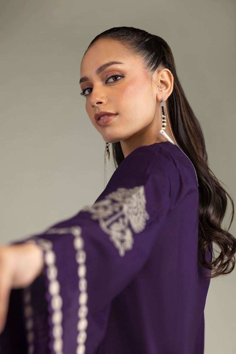 Purple Cambric Kurta