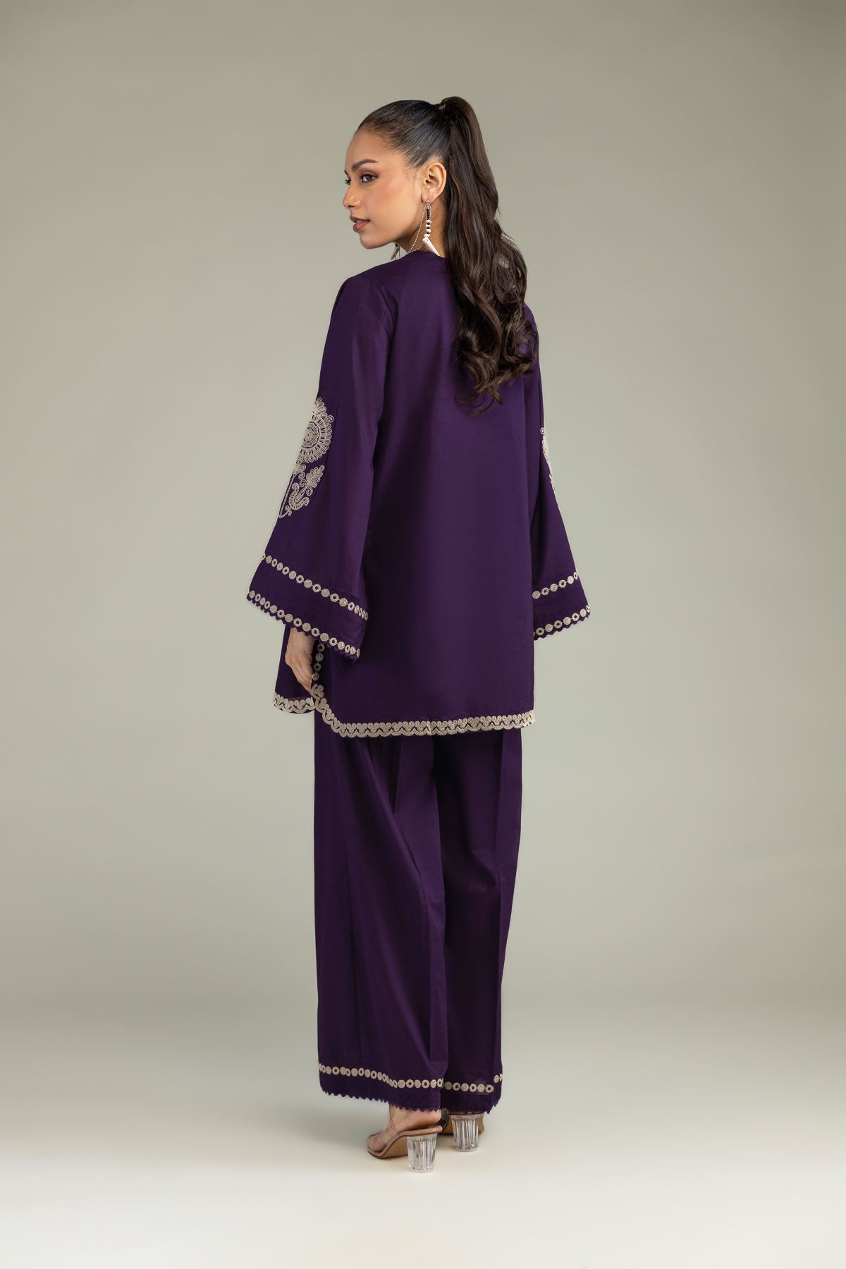 Purple Cambric Kurta