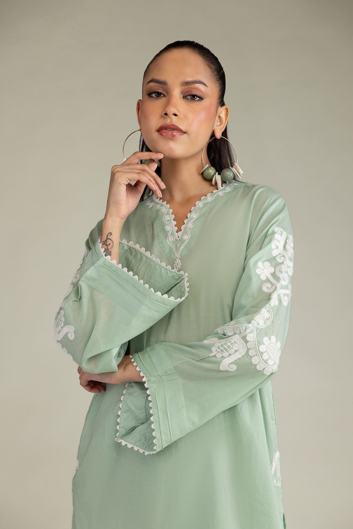Floral Cambric Kurta