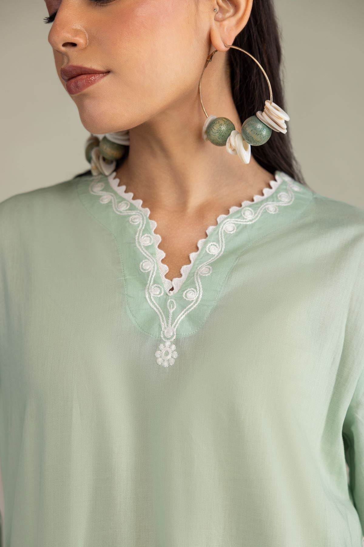 Floral Cambric Kurta