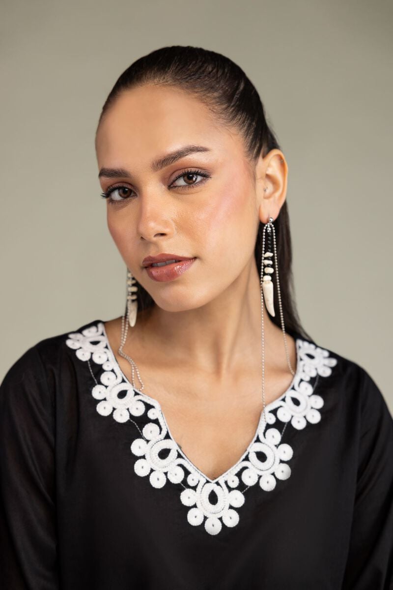 Cambric Black Kurta