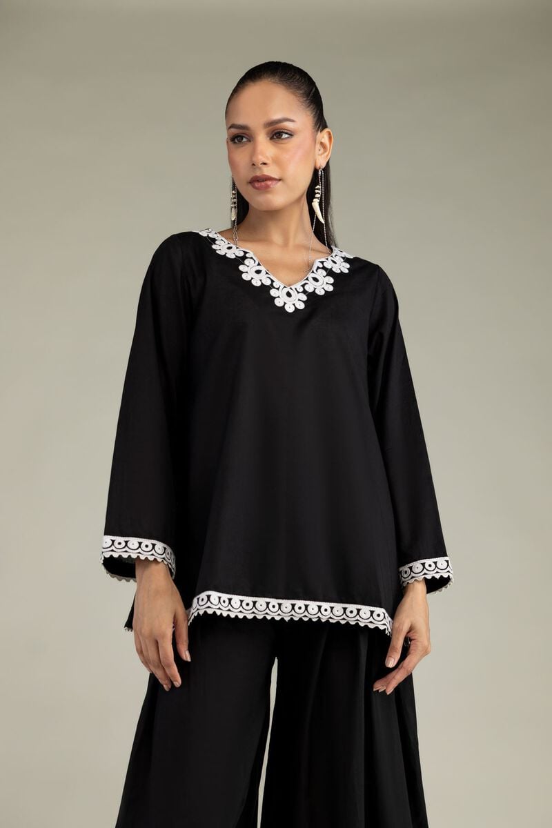 Cambric Black Kurta