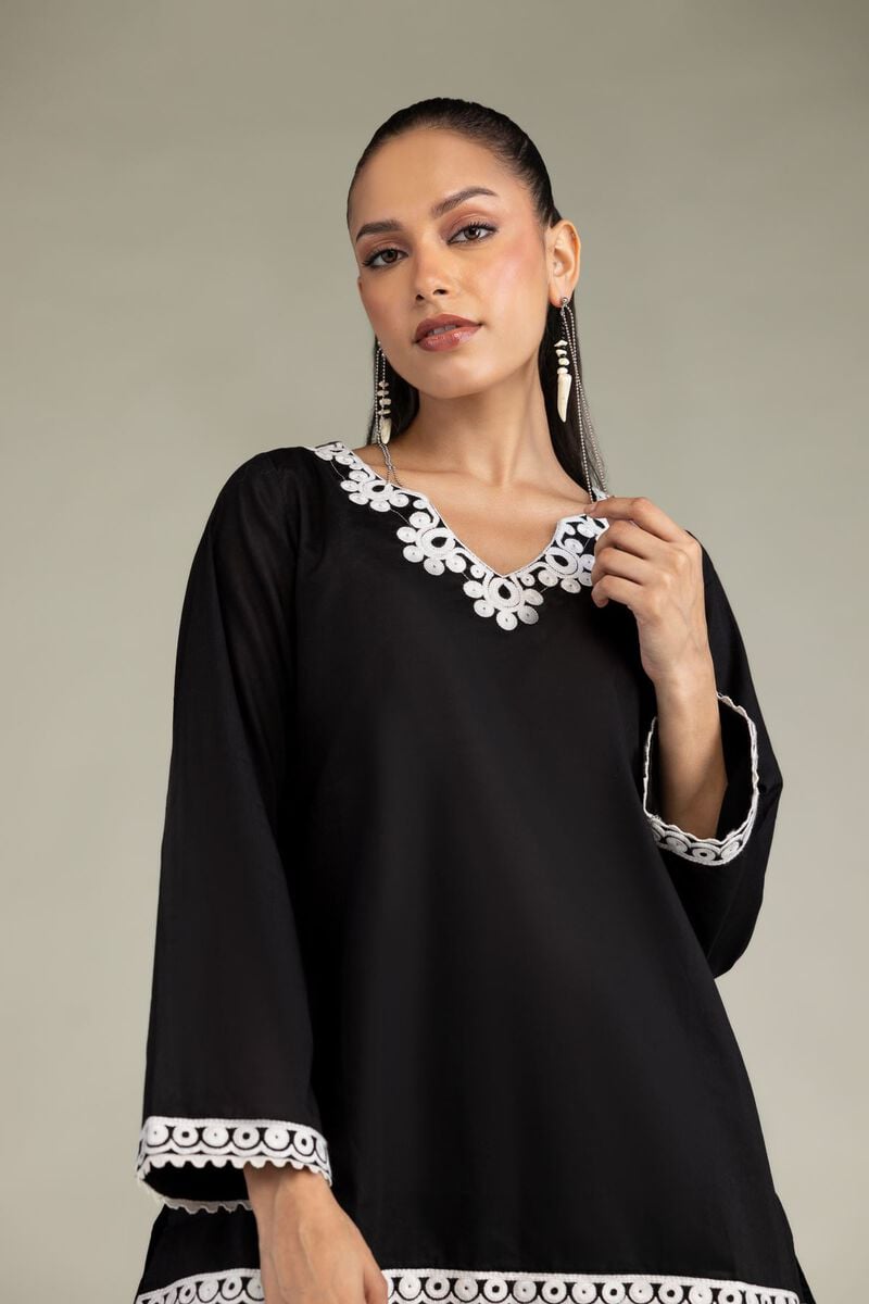 Cambric Black Kurta