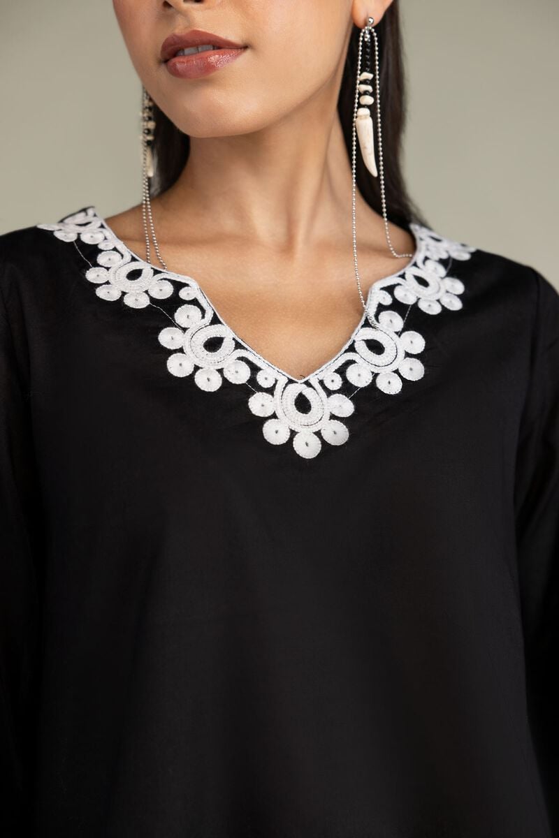Cambric Black Kurta