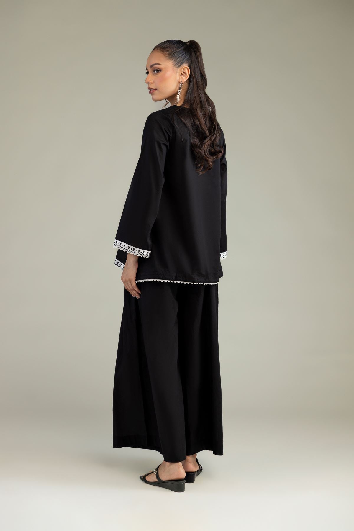Cambric Black Kurta