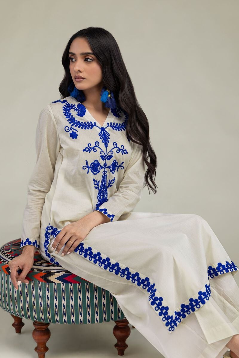 Floral Cambric Kurta