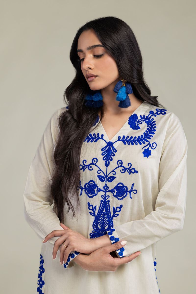 Floral Cambric Kurta