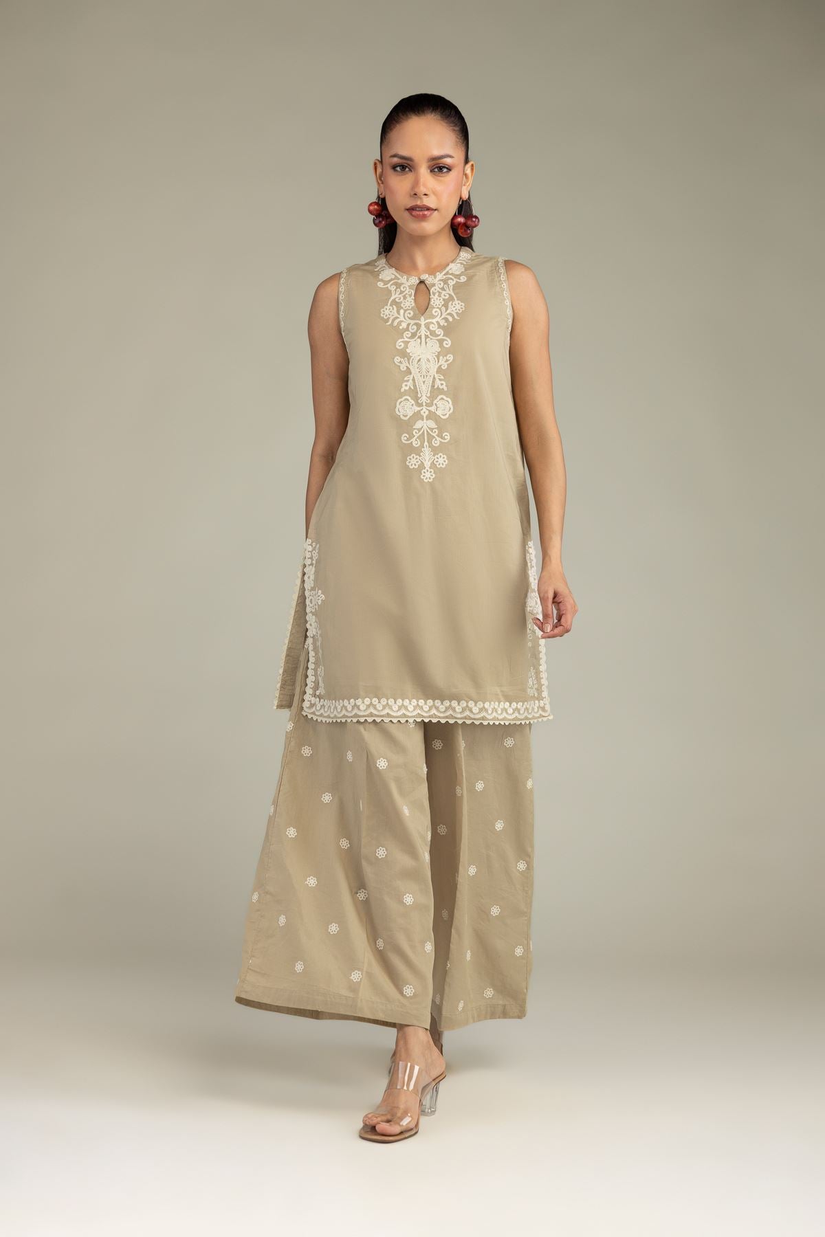 Beige Cambric Pants