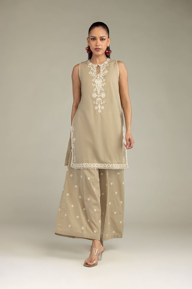 Beige Cambric Pants