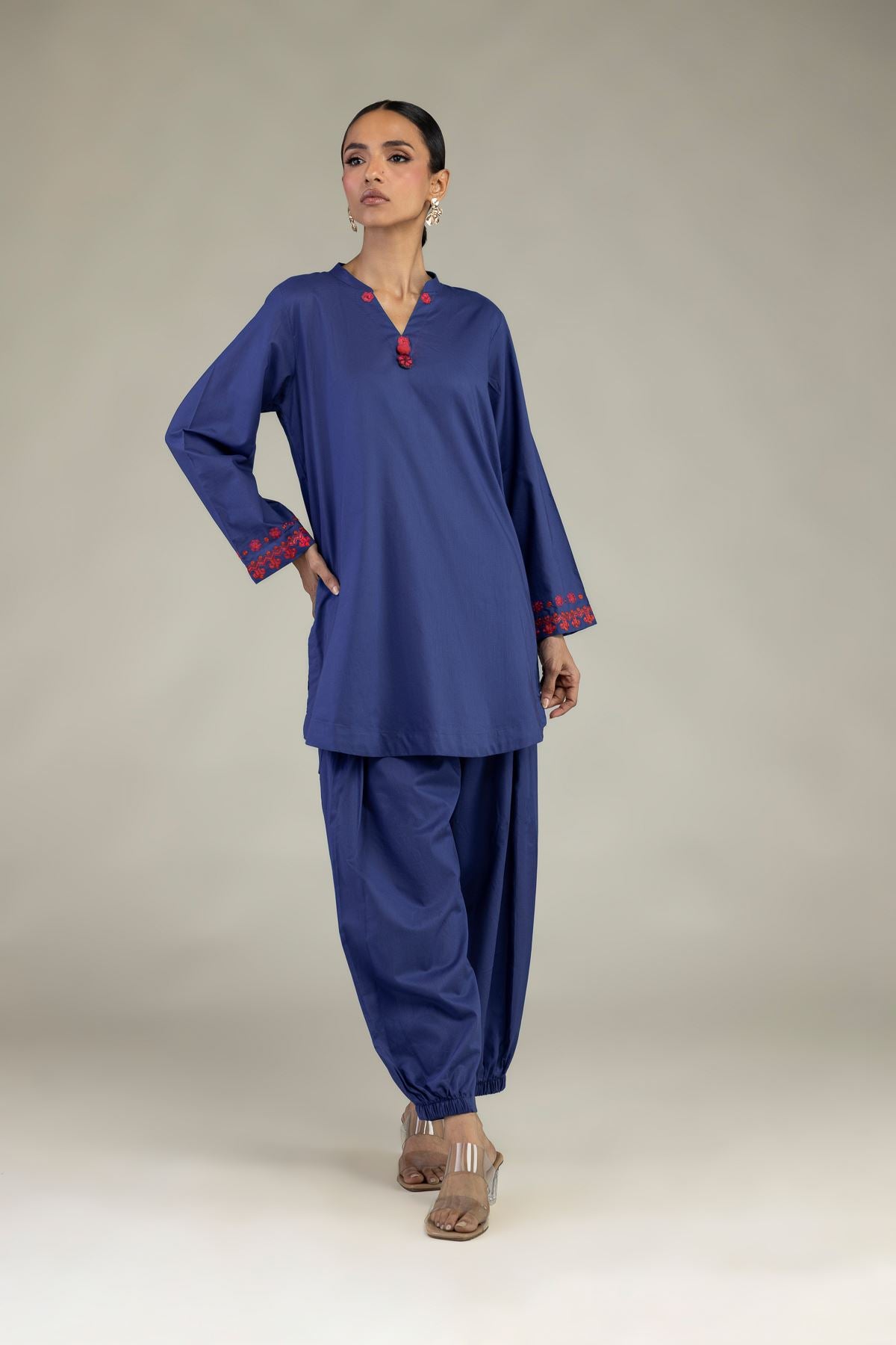 Short V-Neck Kurta