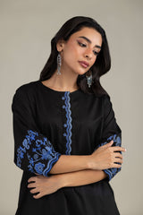 Black Cambric Kurta