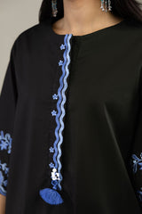 Black Cambric Kurta