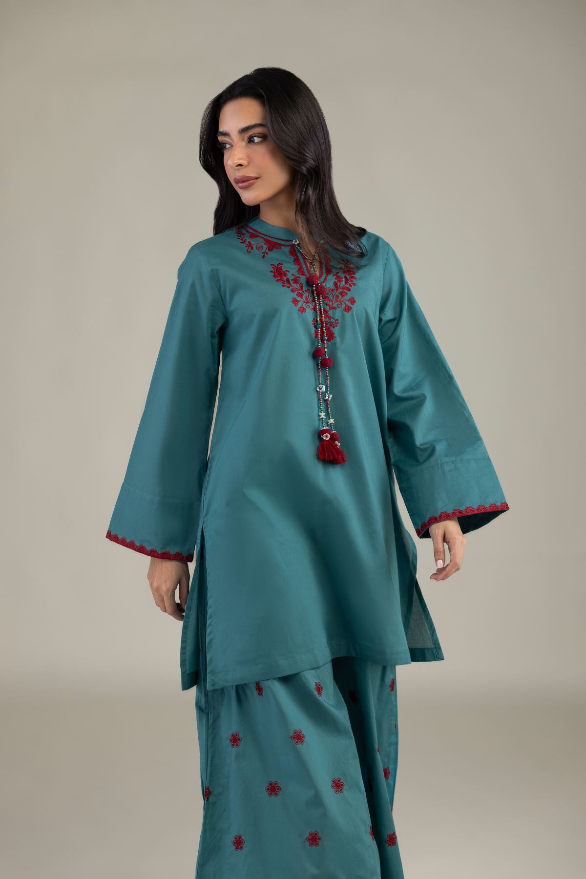 Floral Cambric Kurta