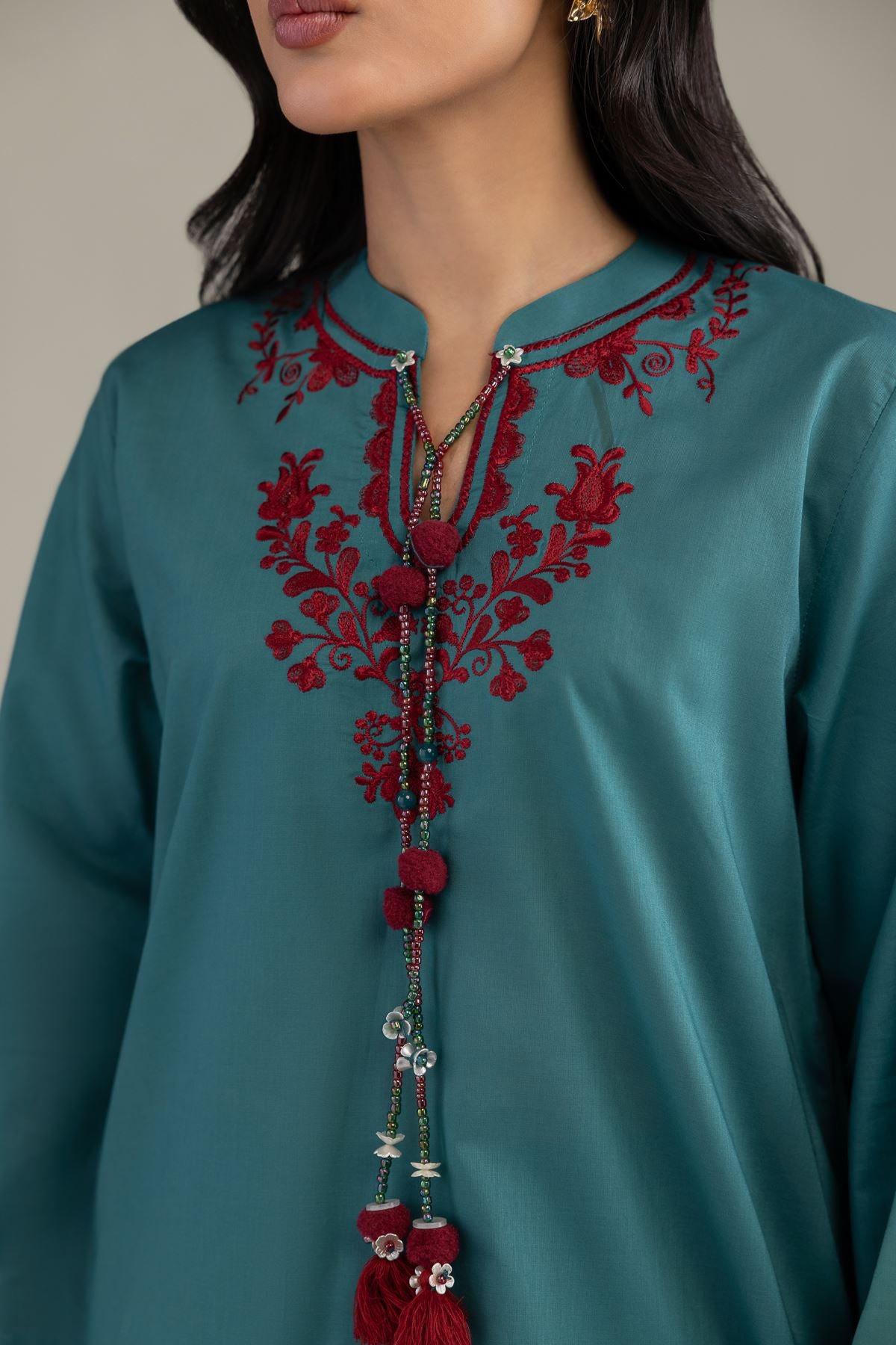 Floral Cambric Kurta