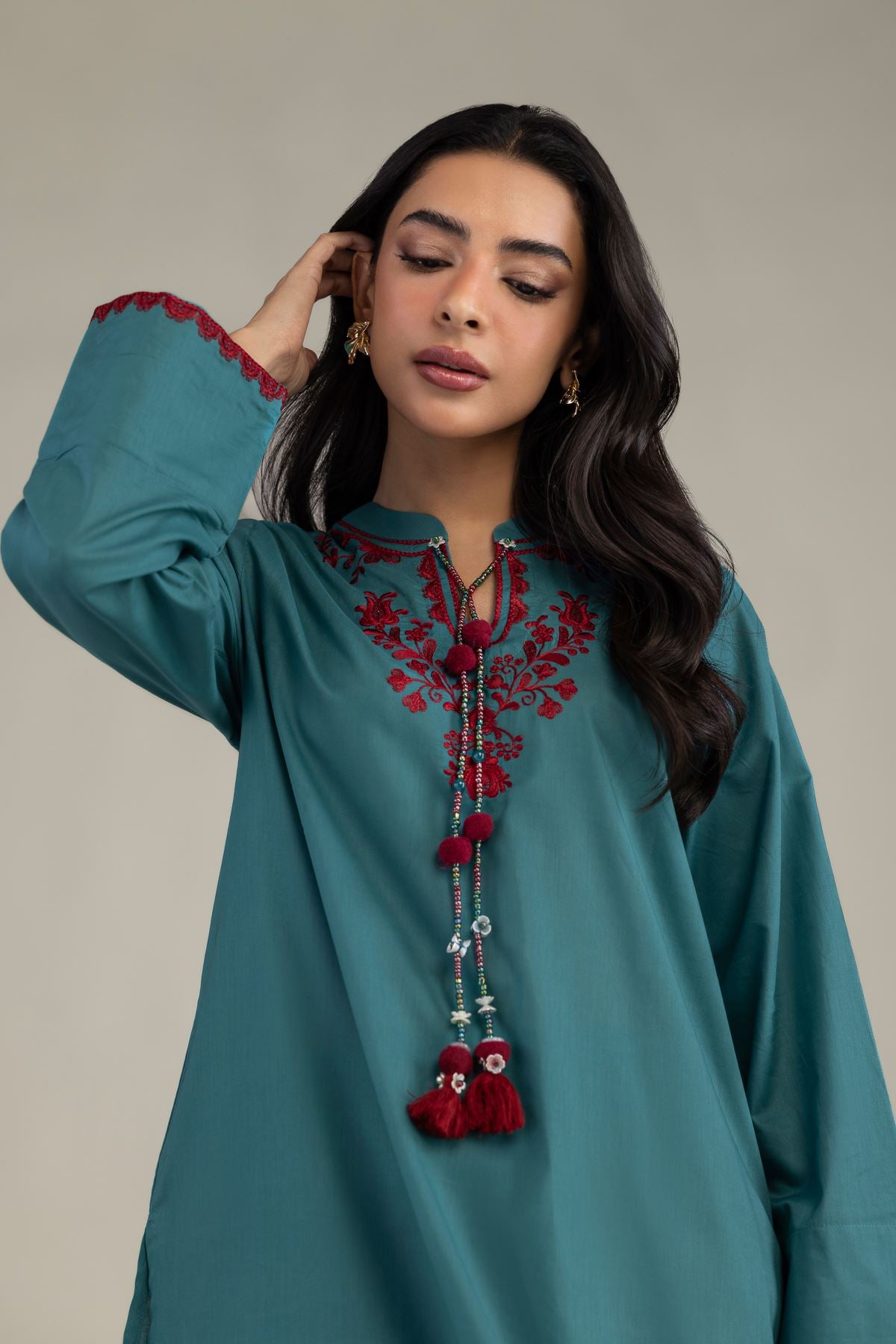 Floral Cambric Kurta