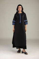 Black Cambric Kurta