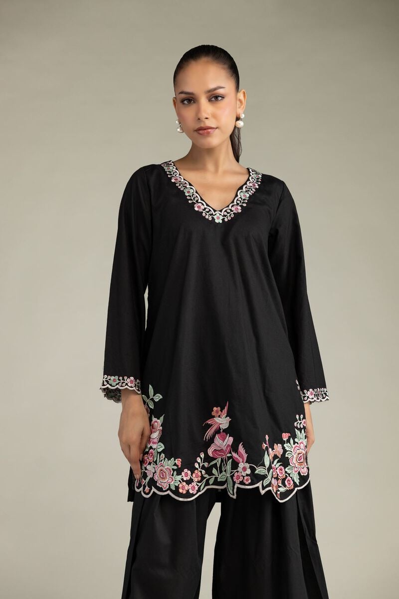 Black Cambric Kurta