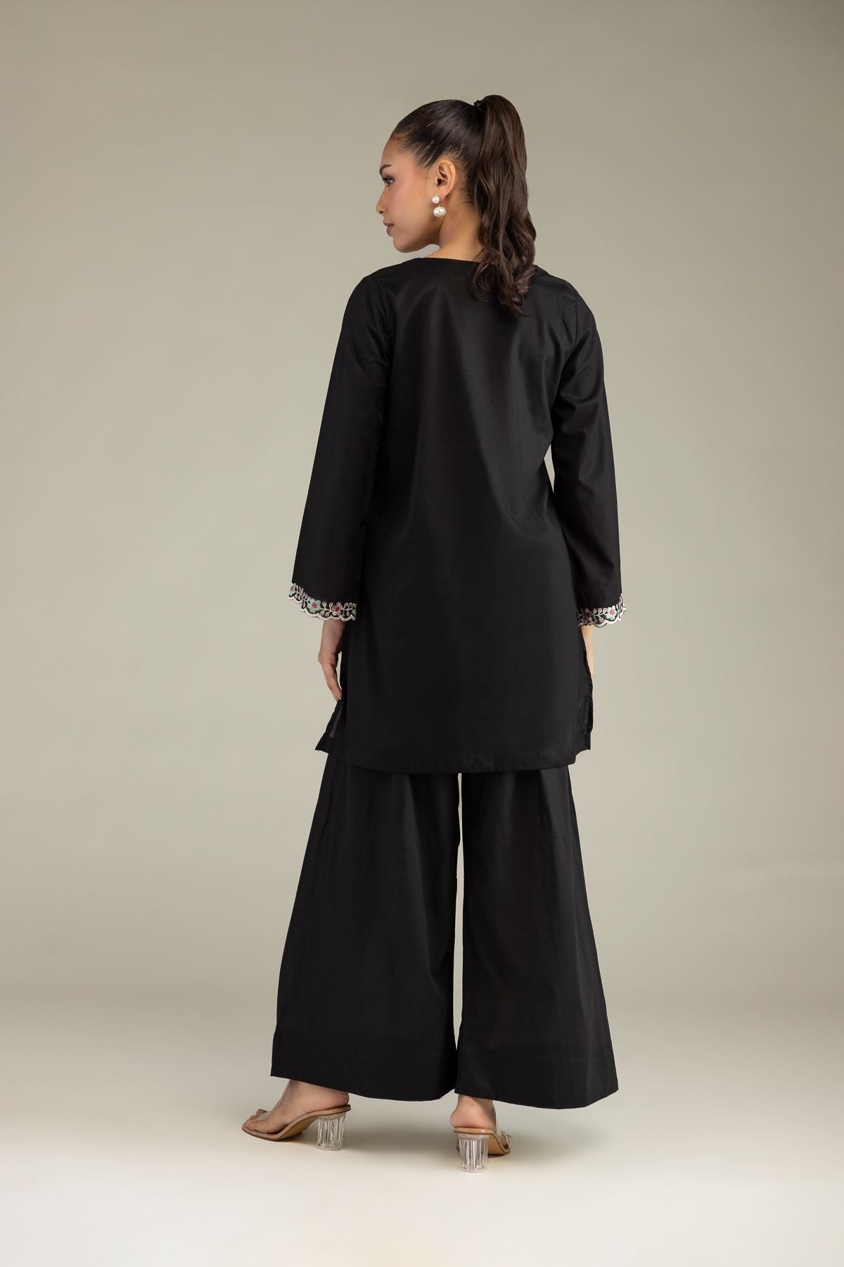 Black Cambric Kurta