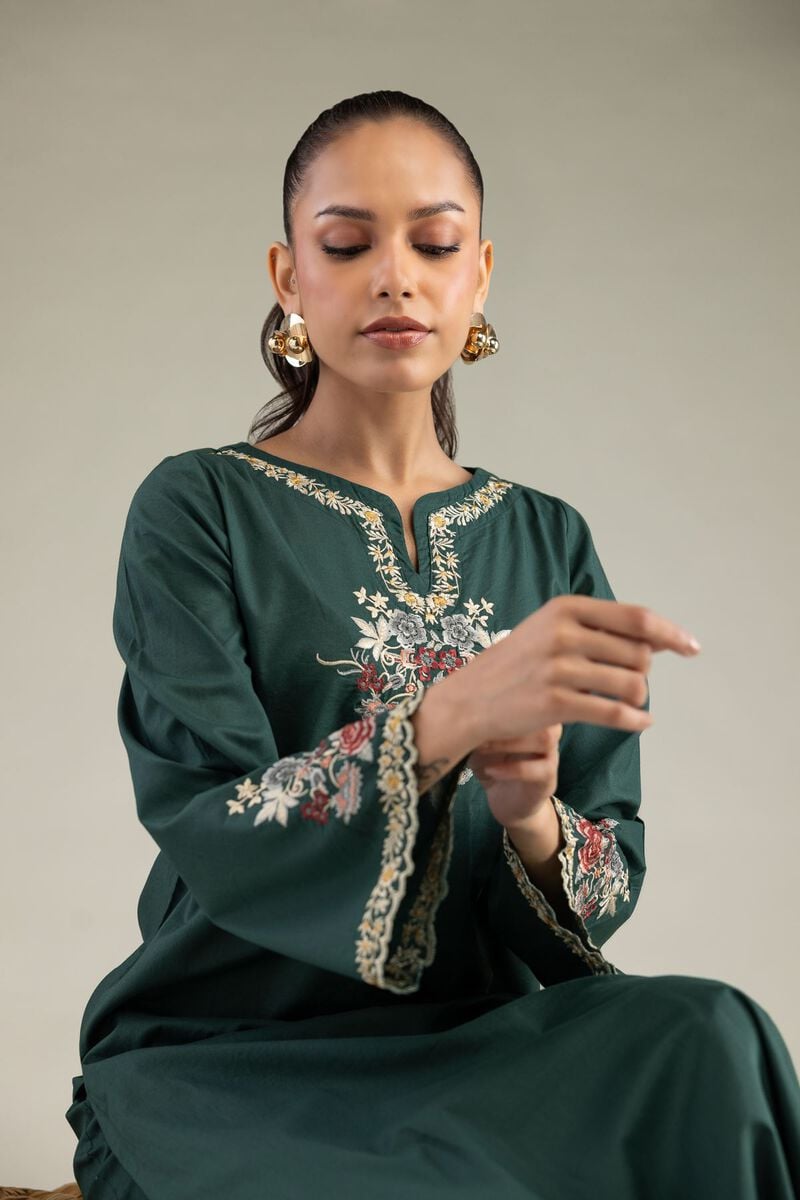 Green Cambric Kurta