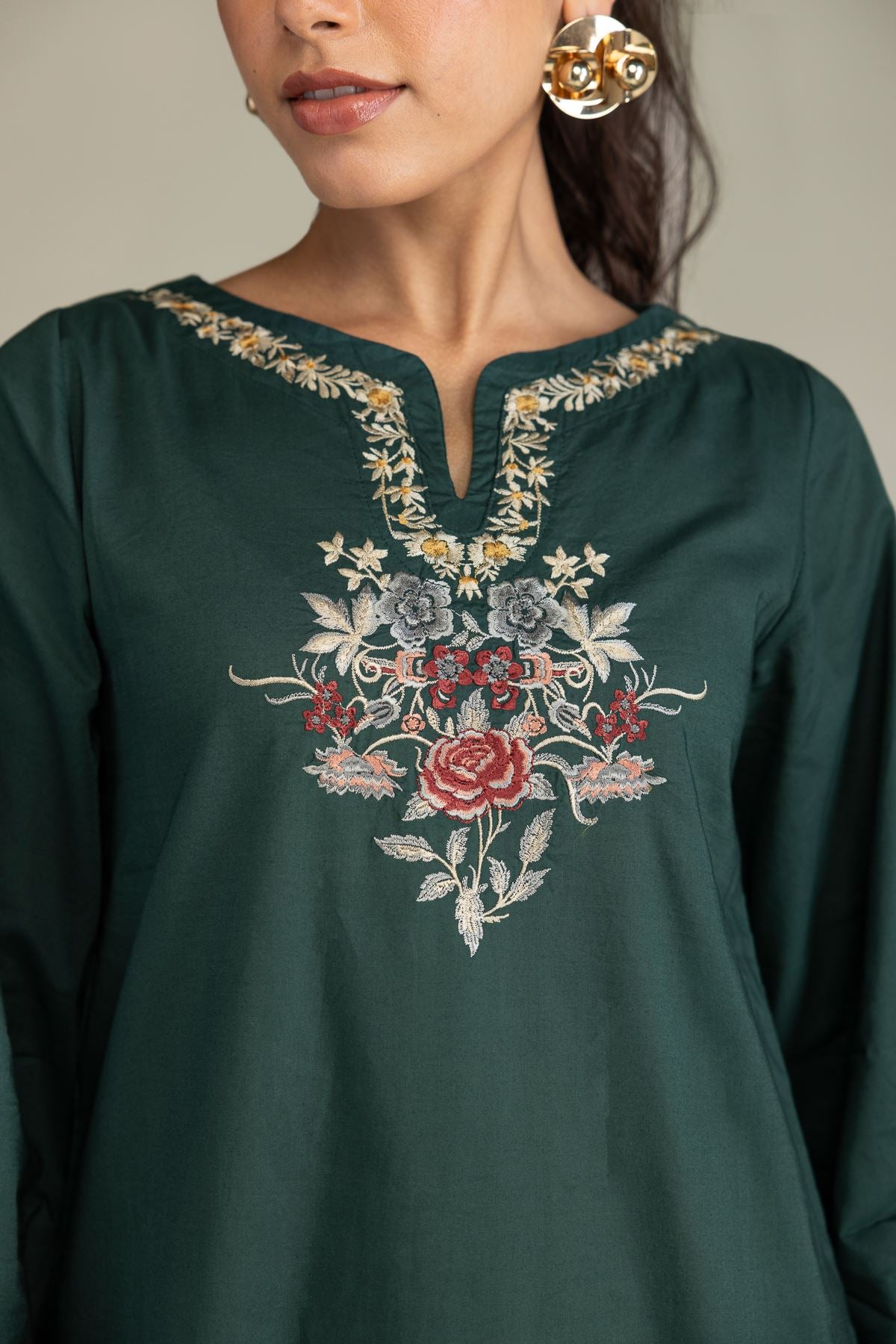 Green Cambric Kurta