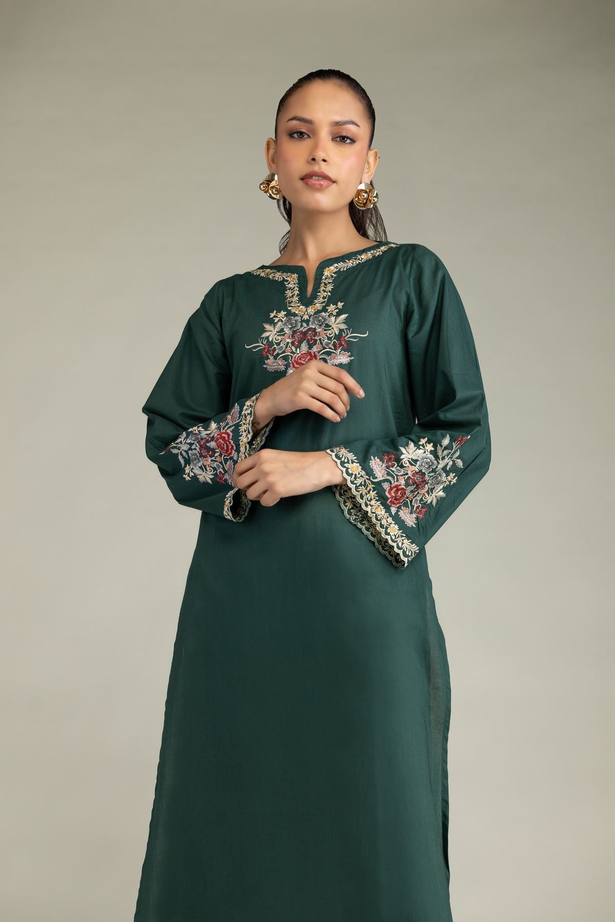 Green Cambric Kurta