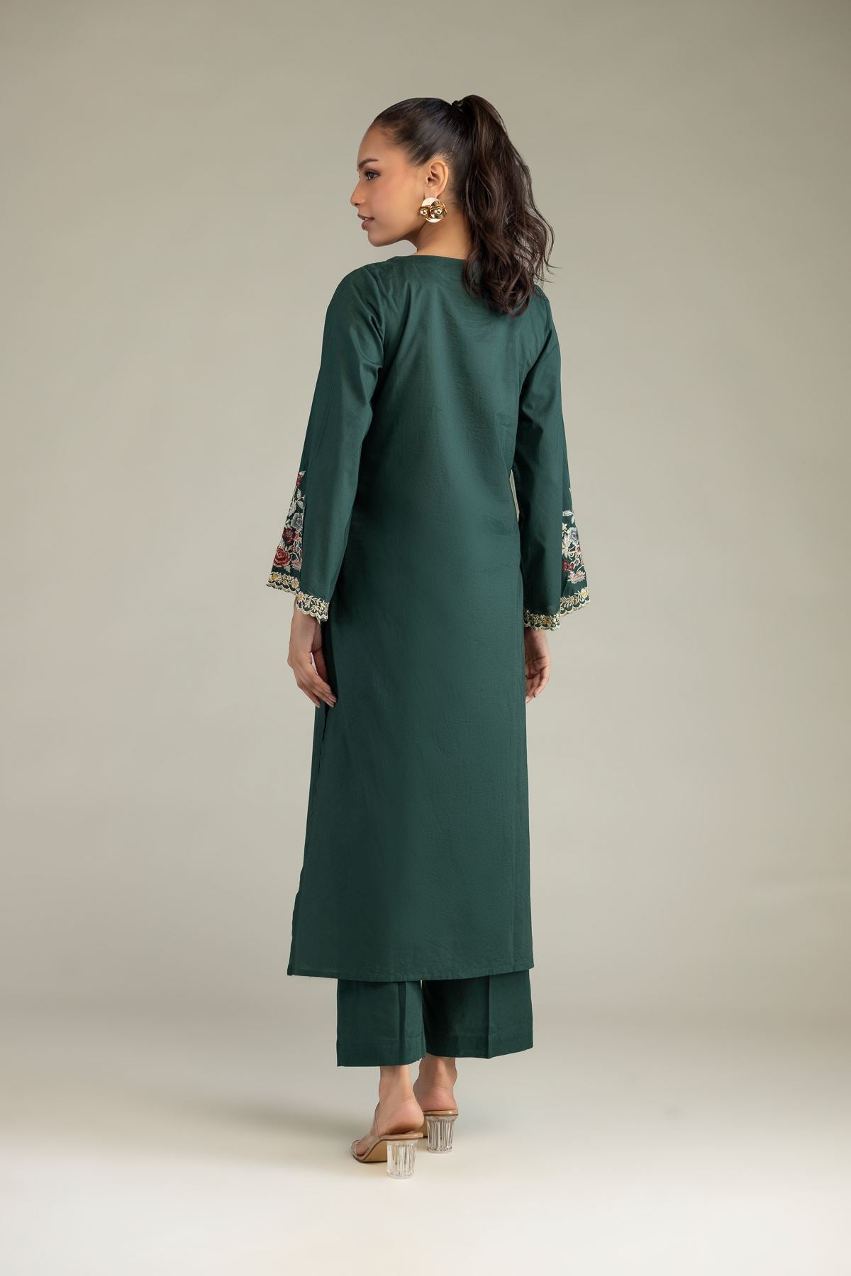 Green Cambric Kurta