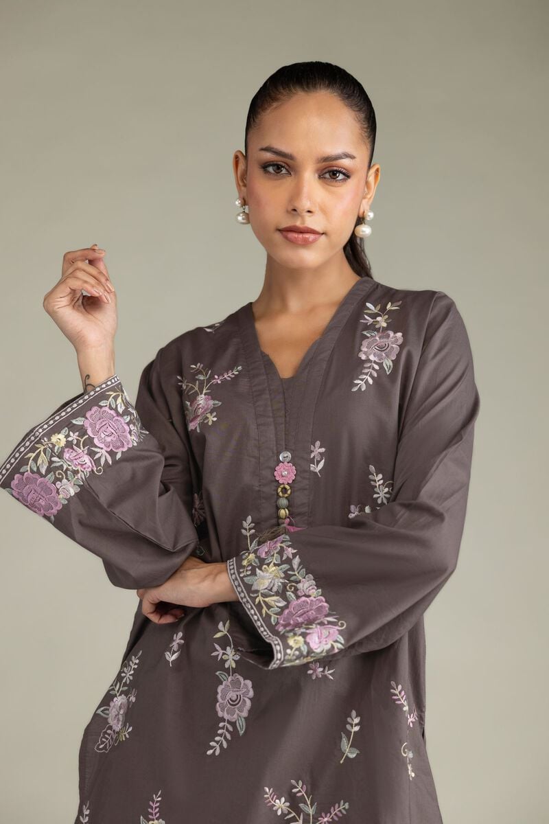 Floral V-Neck Kurta