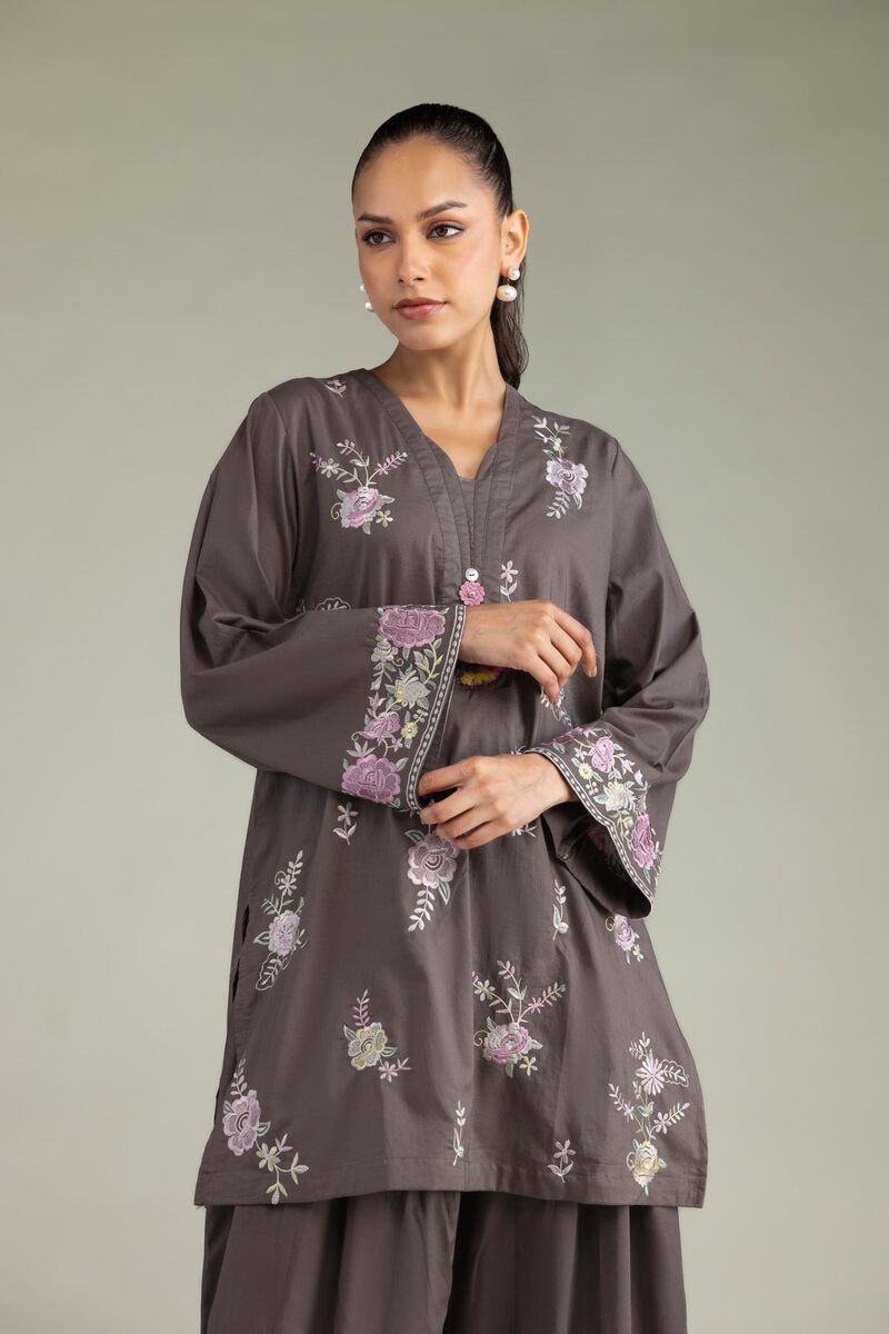 Floral V-Neck Kurta