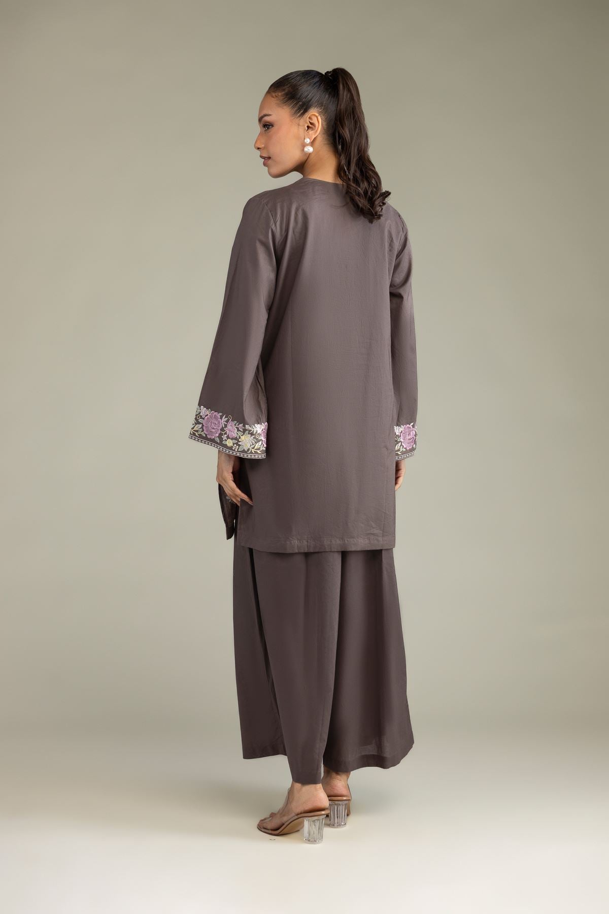 Floral V-Neck Kurta