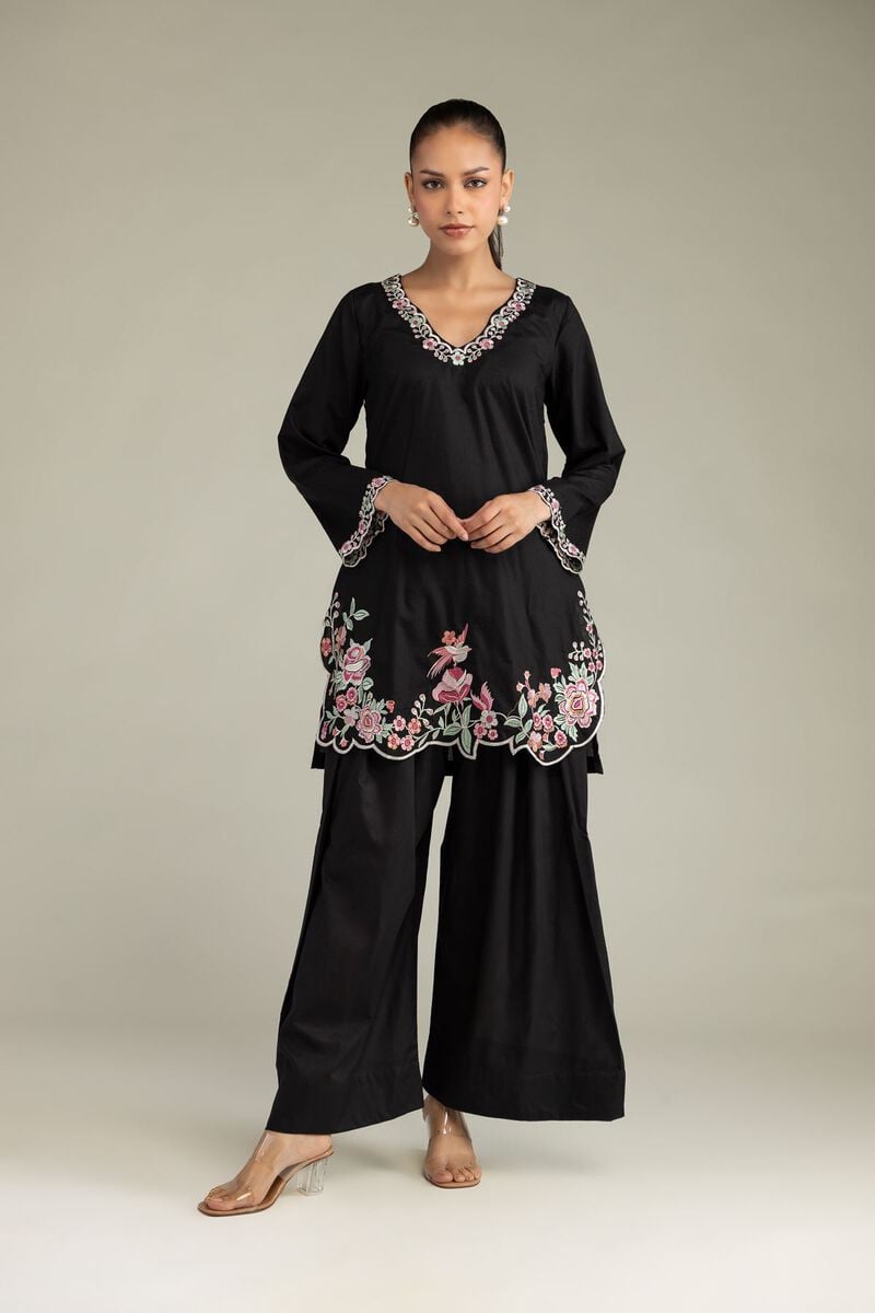 Black Solid Shalwar