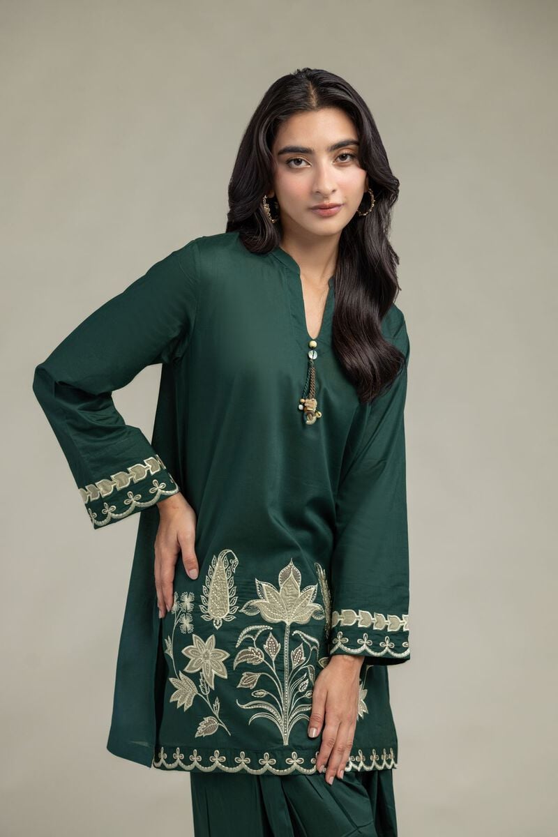 Floral Green Kurta
