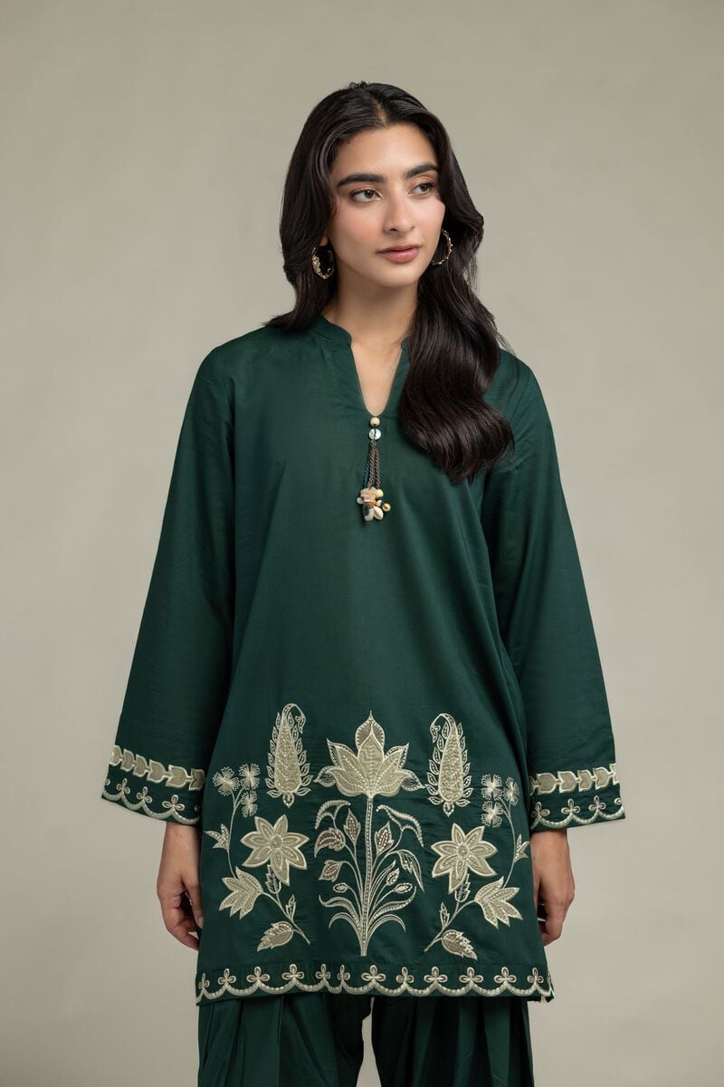 Floral Green Kurta