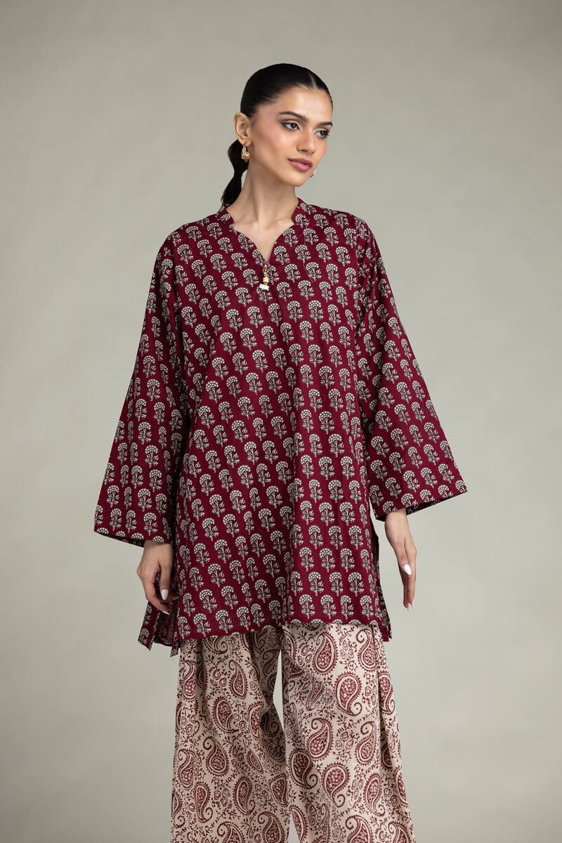 Maroon Cambric Kurta