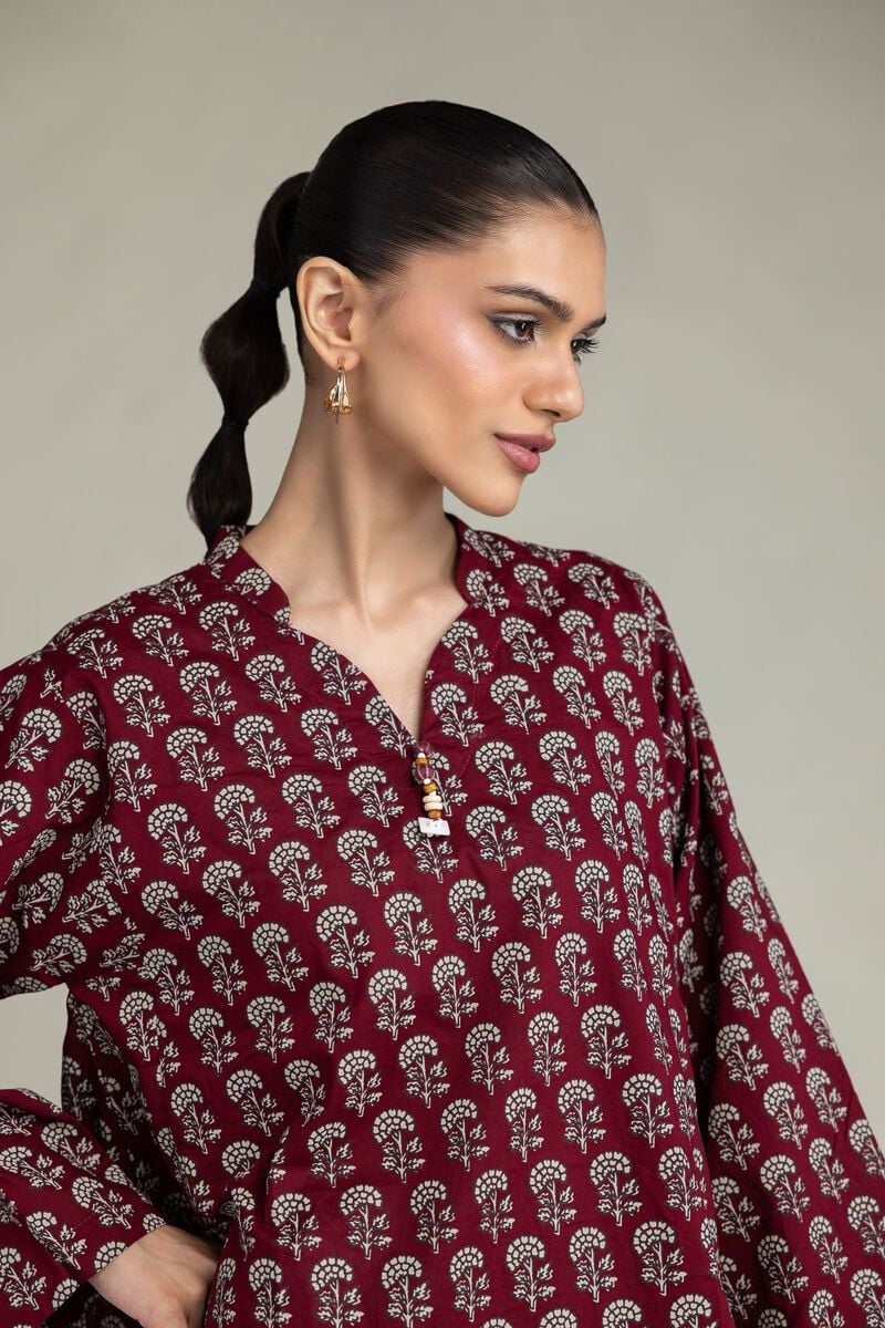 Maroon Cambric Kurta