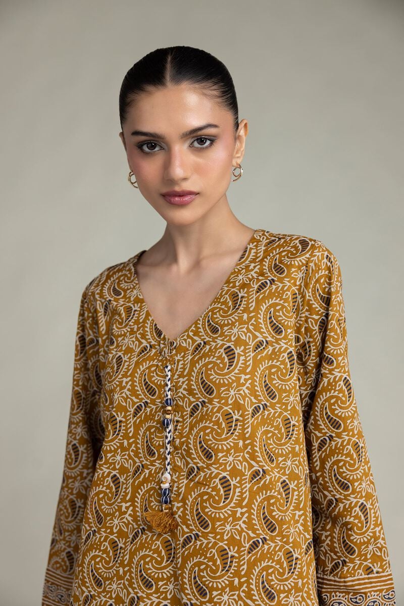 Paisley V-Neck Kurta