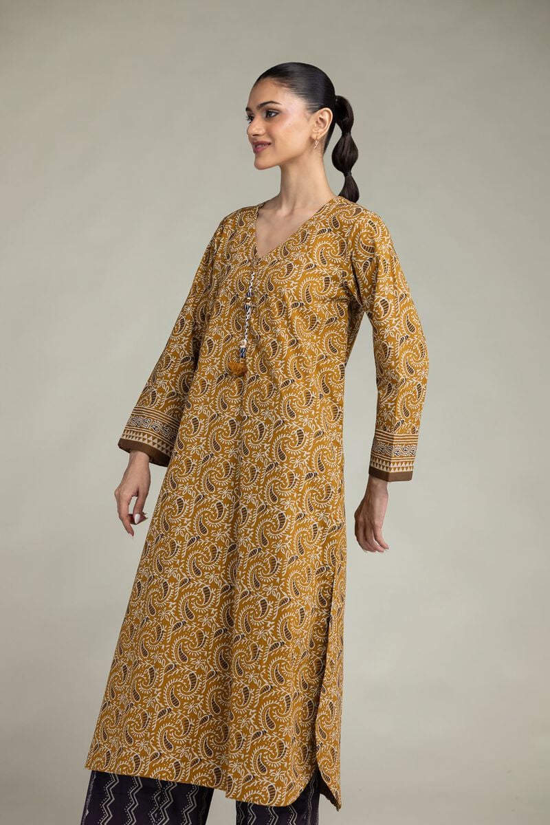 Paisley V-Neck Kurta