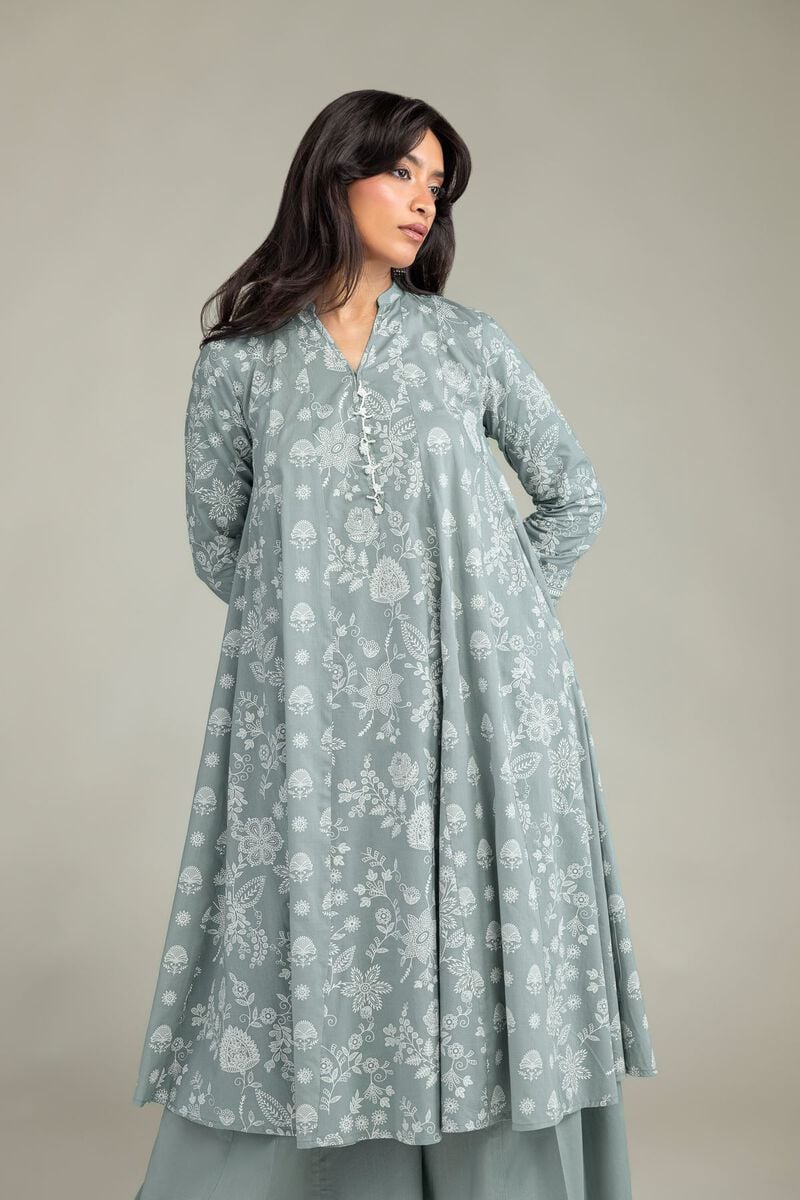 Gray Longline Kurta