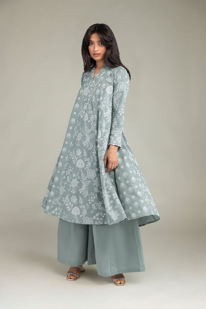 Gray Longline Kurta