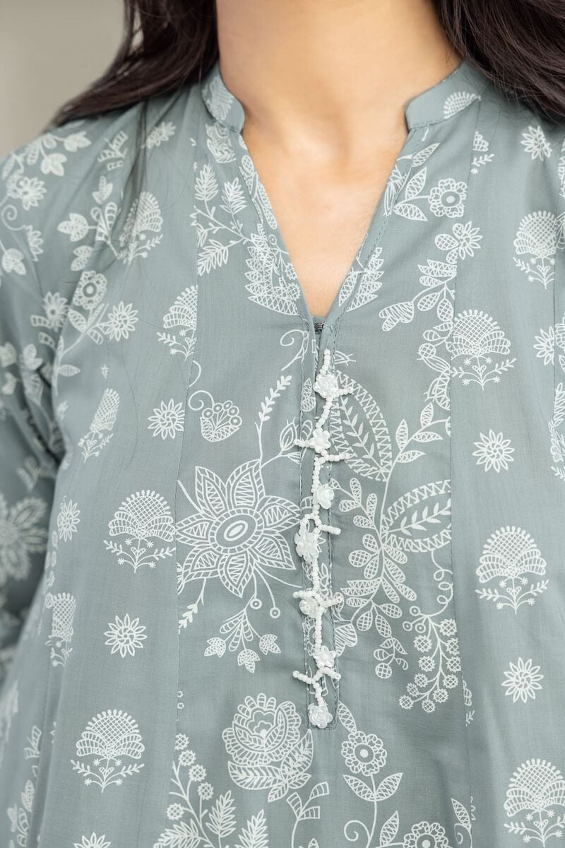 Gray Longline Kurta