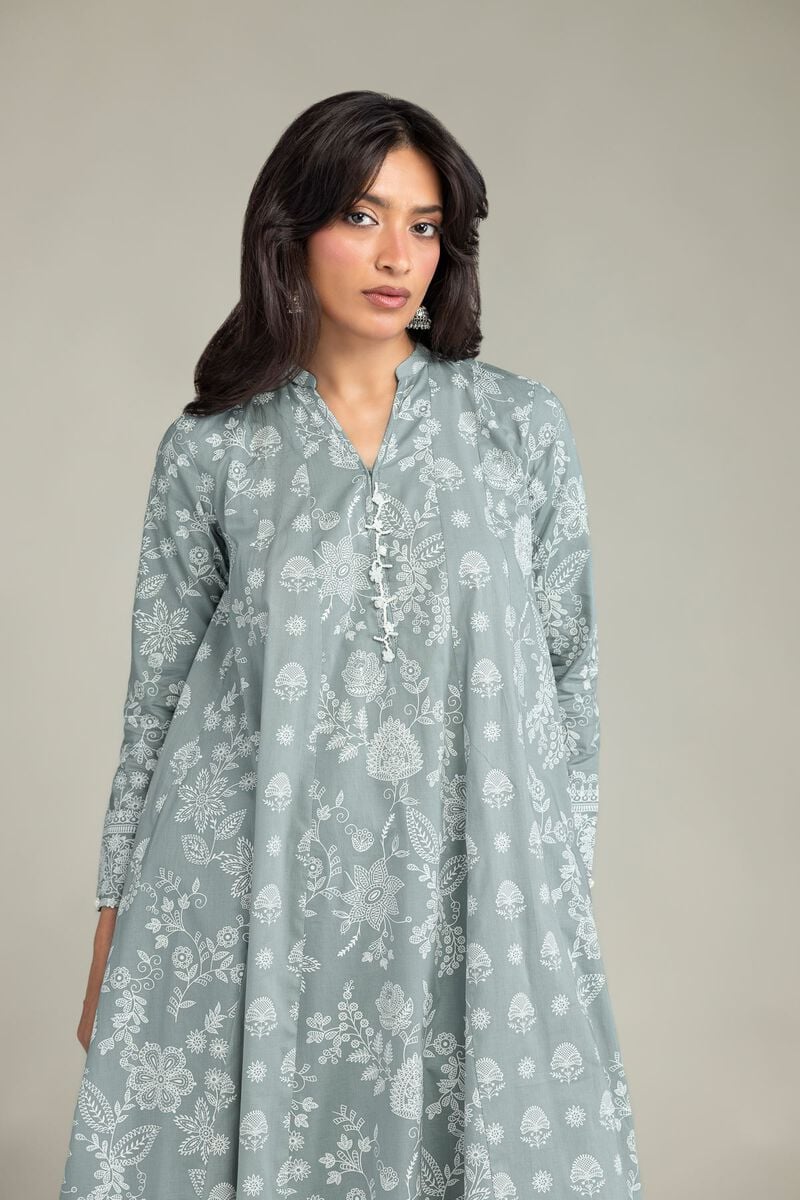Gray Longline Kurta