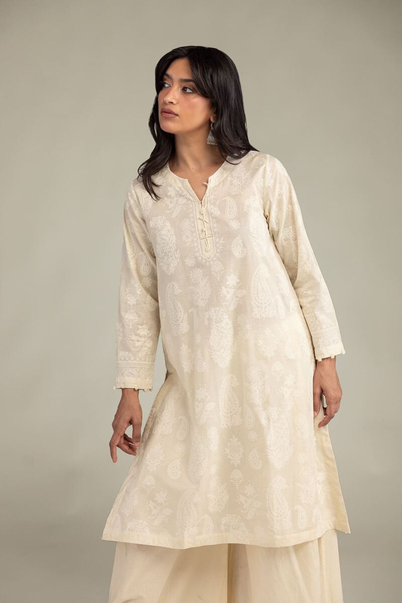 Cambric Floral Kurta