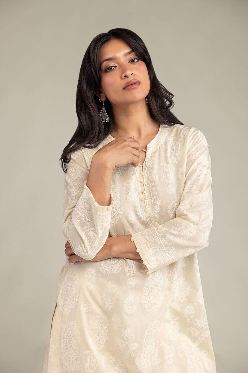 Cambric Floral Kurta