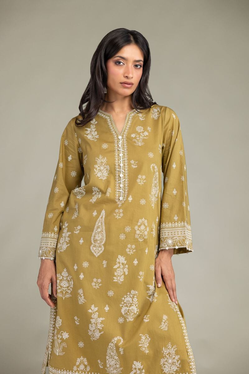 Cambric V-Neck Kurta