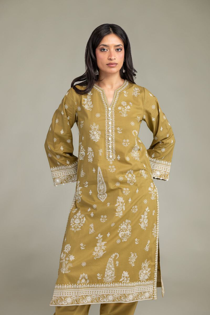 Cambric V-Neck Kurta