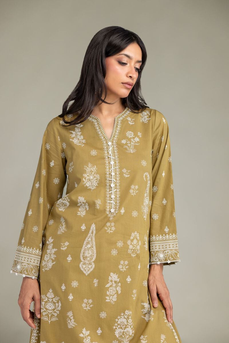 Cambric V-Neck Kurta