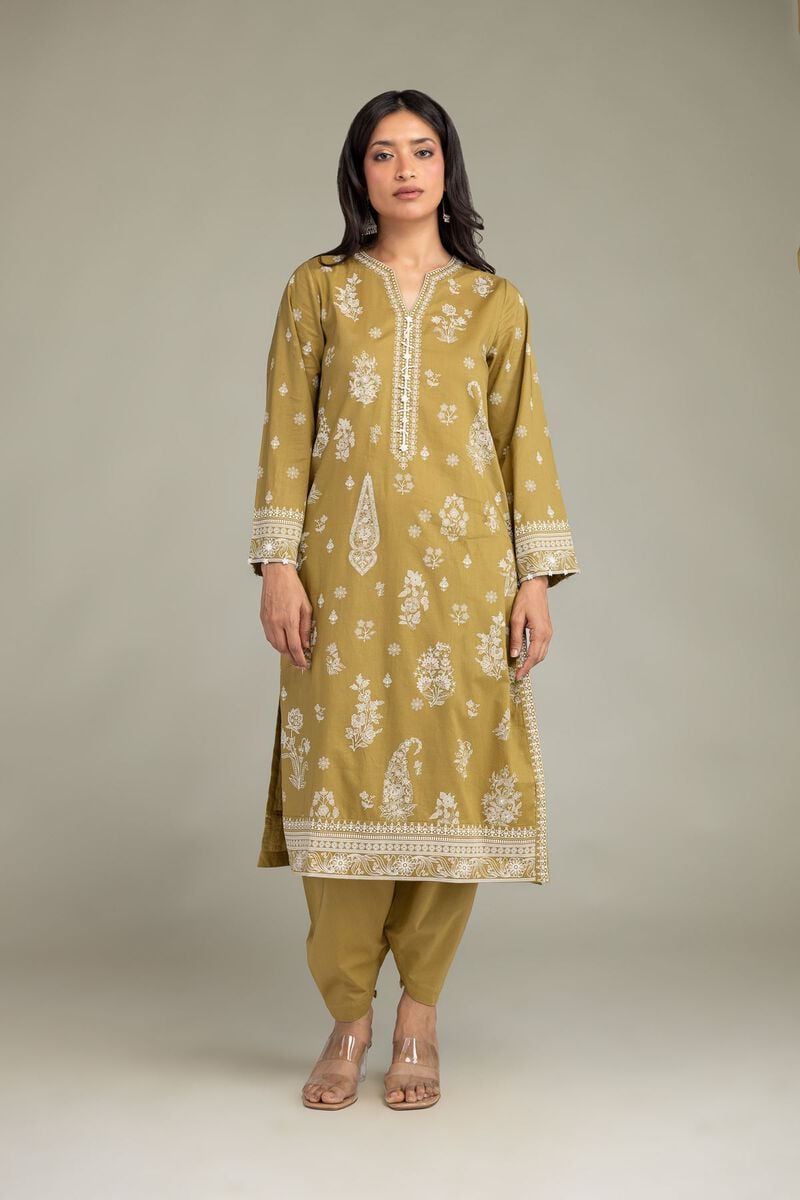 Cambric V-Neck Kurta