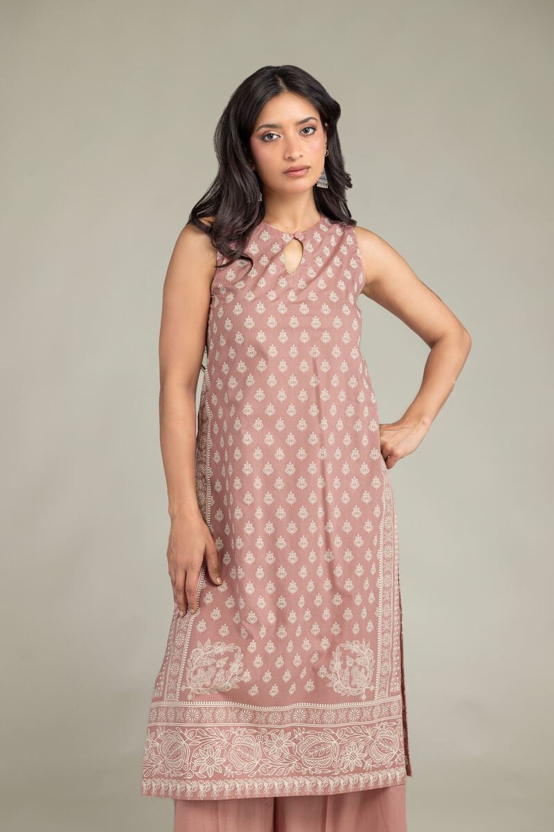 Sleeveless Cambric Kurta