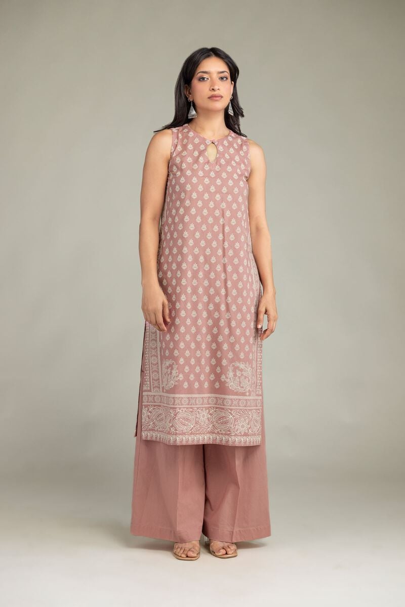 Sleeveless Cambric Kurta